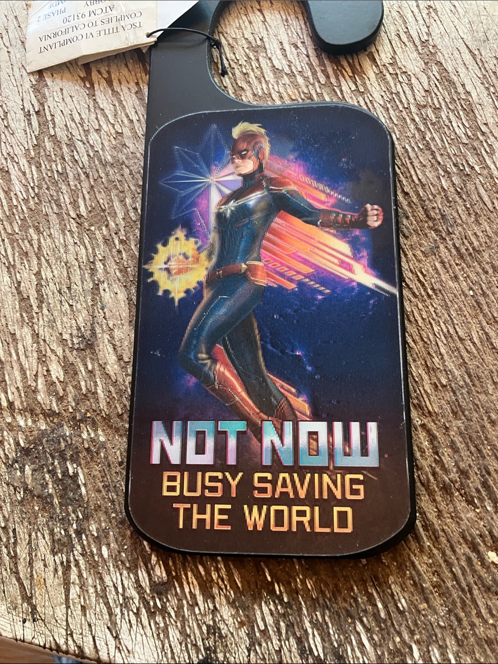 Primark Captain Marvel Phone Grip – Black with Multicolor Artwork